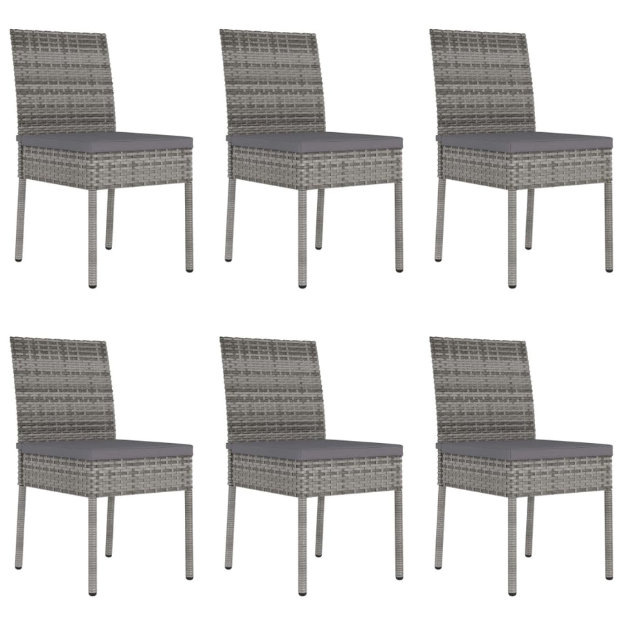 -Delige Tuinset Poly Rattan 7 Grijs