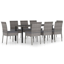 -Delige Tuinset Poly Rattan 9 Grijs