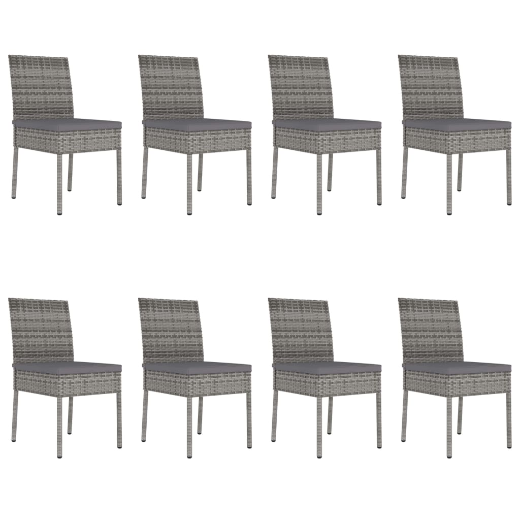 -Delige Tuinset Poly Rattan 9 Grijs
