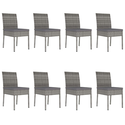 -Delige Tuinset Poly Rattan 9 Grijs