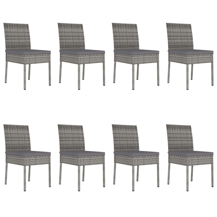 -Delige Tuinset Poly Rattan 9 Grijs
