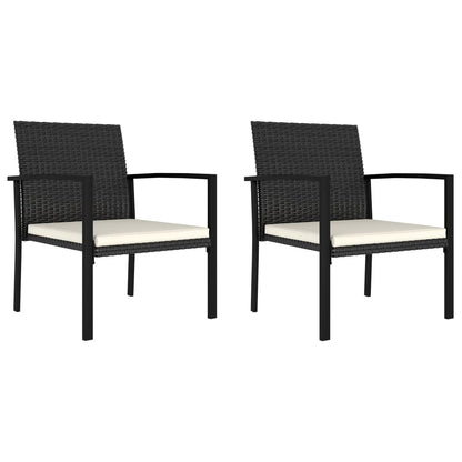 -Delige Tuinset Poly Rattan 3 Zwart