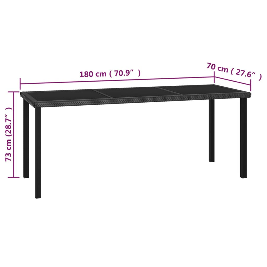 9-Delige Tuinset Poly Rattan 8