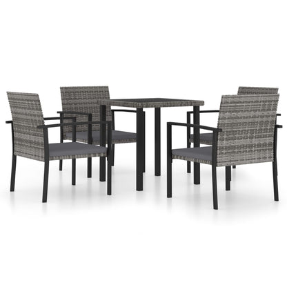 -Delige Tuinset Poly Rattan 5 Grijs