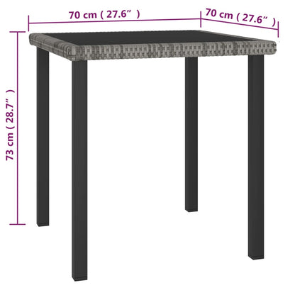 -Delige Tuinset Poly Rattan 5 Grijs