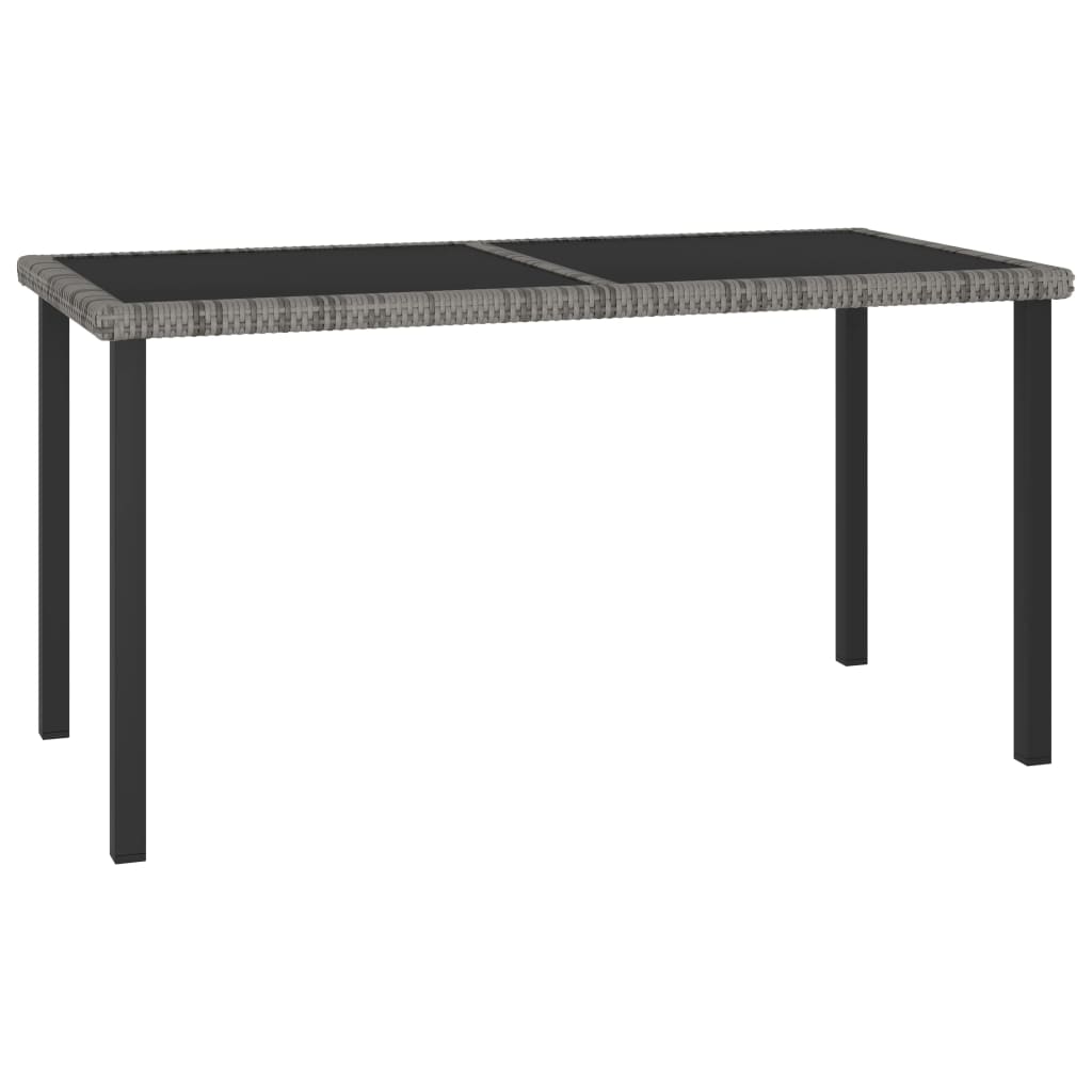 -Delige Tuinset Poly Rattan 5 Grijs
