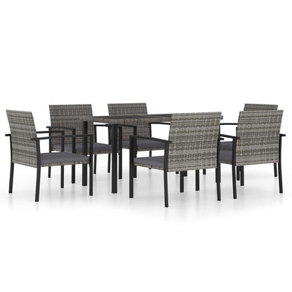 -Delige Tuinset Poly Rattan 7 Grijs