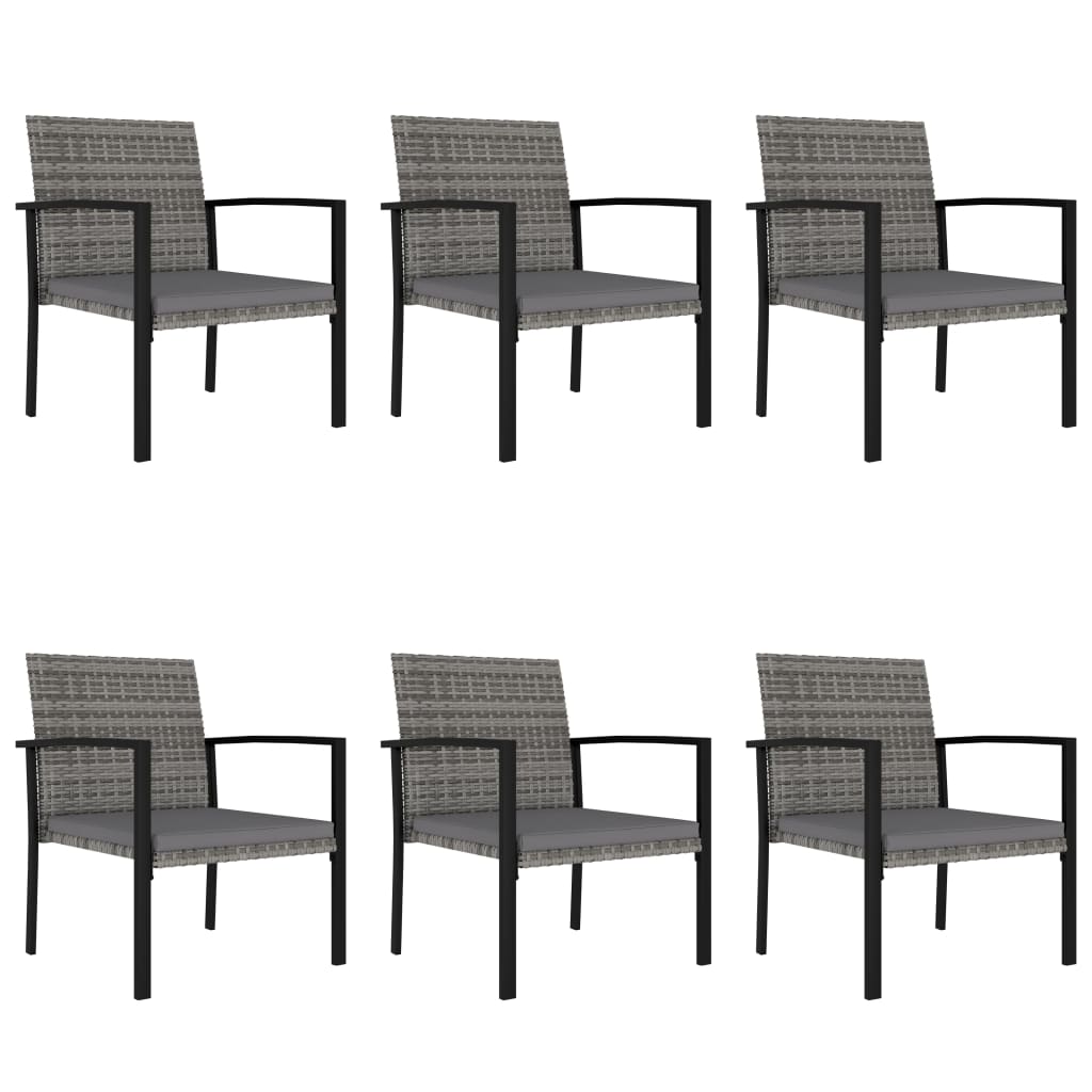 -Delige Tuinset Poly Rattan 7 Grijs