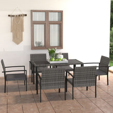 -Delige Tuinset Poly Rattan 7 Grijs