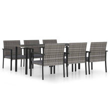 -Delige Tuinset Poly Rattan 7 Grijs