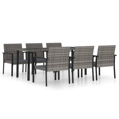-Delige Tuinset Poly Rattan 7 Grijs