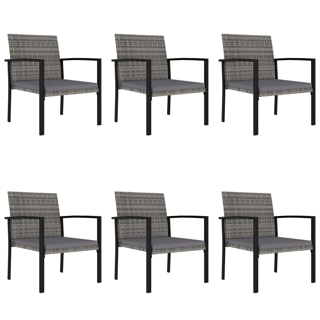 -Delige Tuinset Poly Rattan 7 Grijs