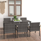 -Delige Tuinset Poly Rattan 7 Grijs