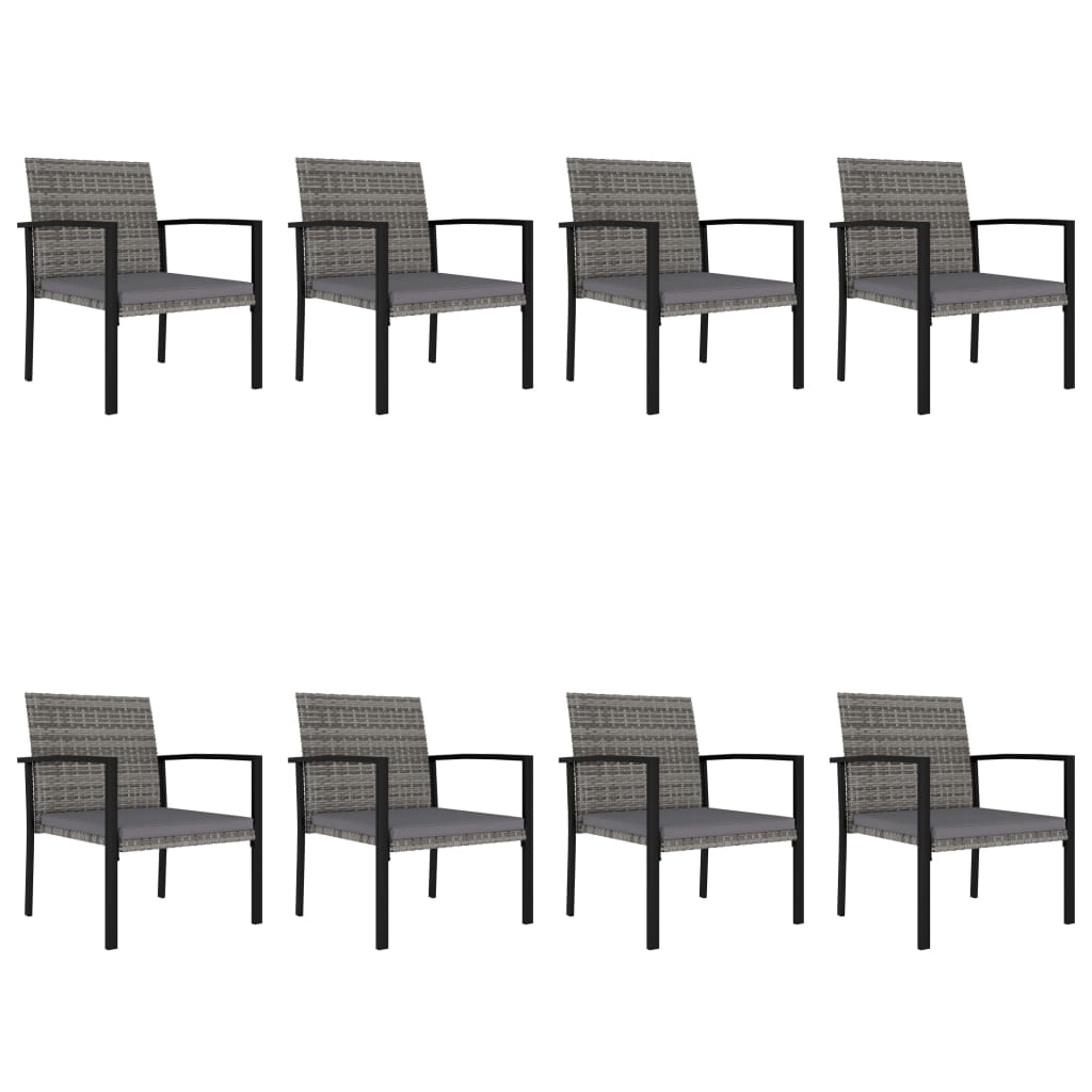 -Delige Tuinset Poly Rattan 9 Grijs