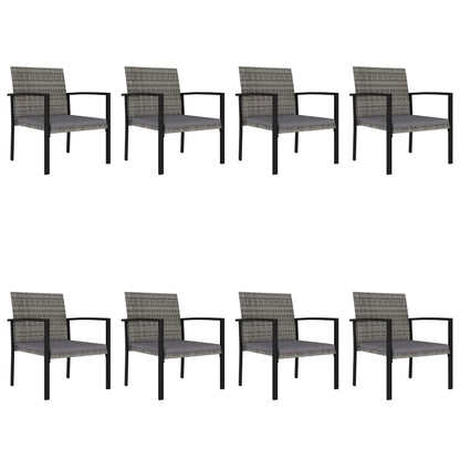 -Delige Tuinset Poly Rattan 9 Grijs