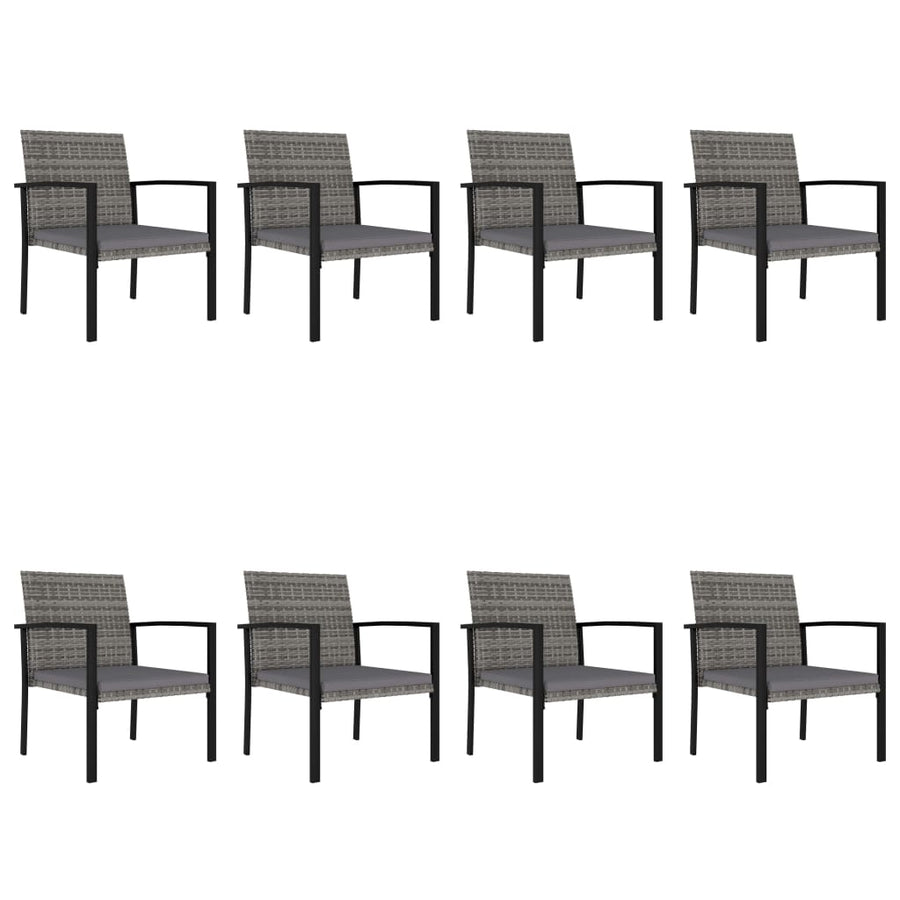 -Delige Tuinset Poly Rattan 9 Grijs