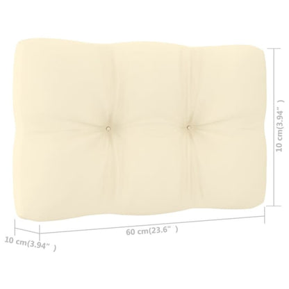 3-Delige Loungeset Met Kussens Geïmpregneerd Grenenhout Crème