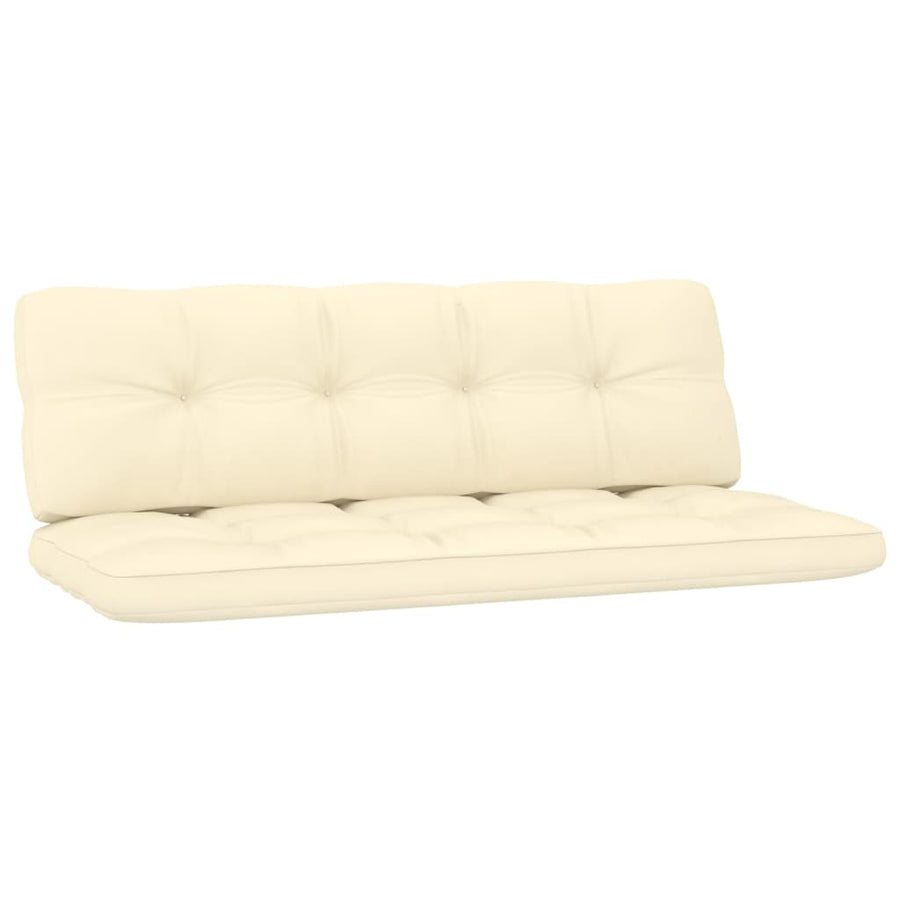 3-Delige Loungeset Met Kussens Geïmpregneerd Grenenhout Crème