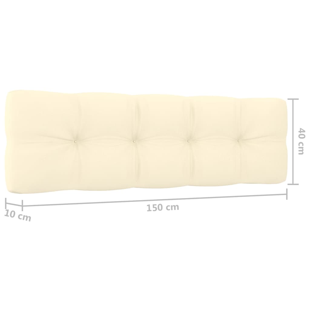 3-Delige Loungeset Met Kussens Geïmpregneerd Grenenhout Crème