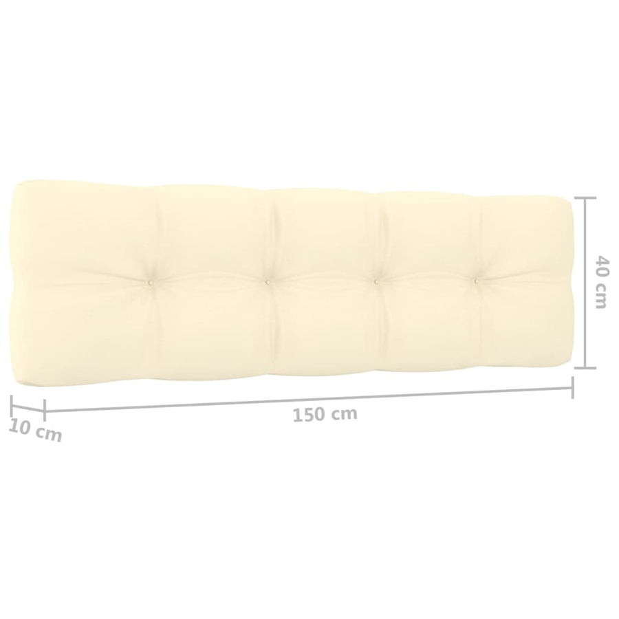3-Delige Loungeset Met Kussens Geïmpregneerd Grenenhout Crème