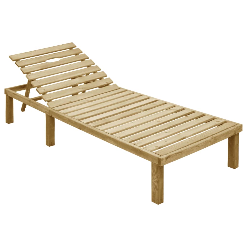 Ligbed Met Kussen Geïmpregneerd Grenenhout Taupe