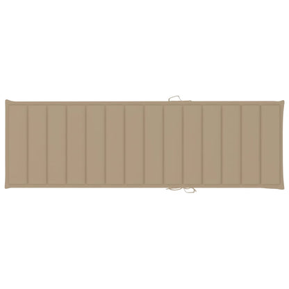 Ligbed met beige kussen geïmpregneerd grenenhout