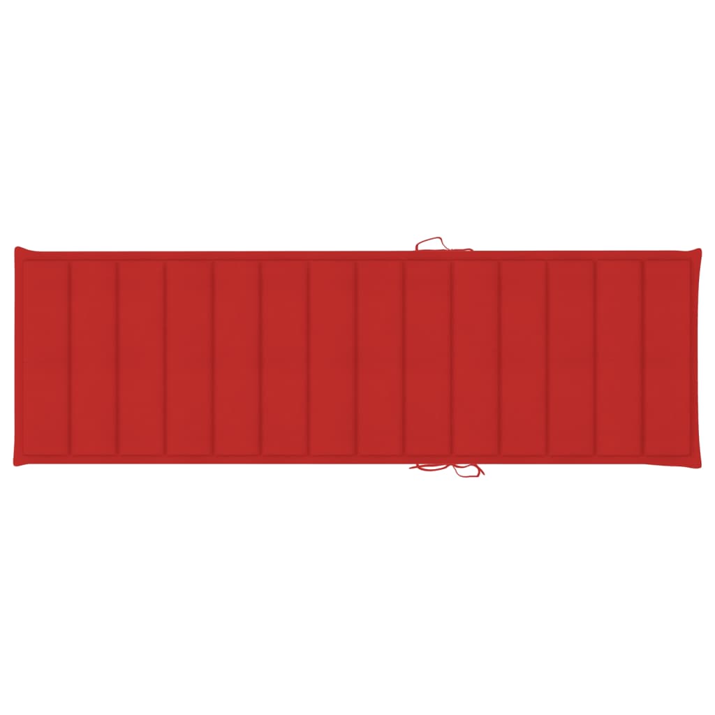 Ligbed Met Kussen Geïmpregneerd Grenenhout Rood