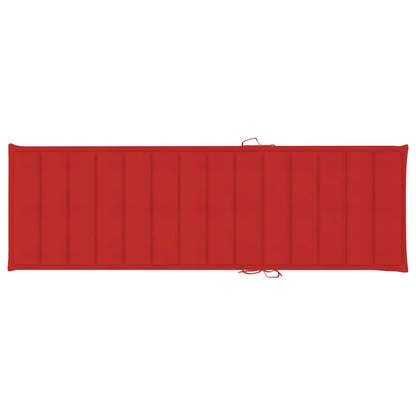 Ligbed Met Kussen Geïmpregneerd Grenenhout Rood
