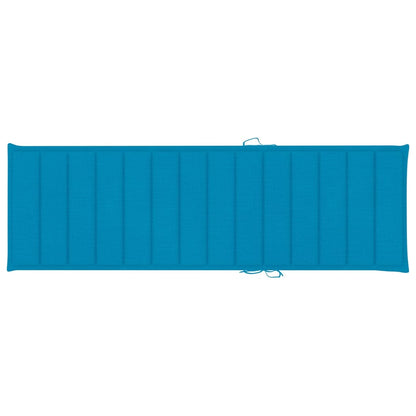 Ligbed Met Tafeltje En Kussen Geïmpregneerd Grenenhout Blauw