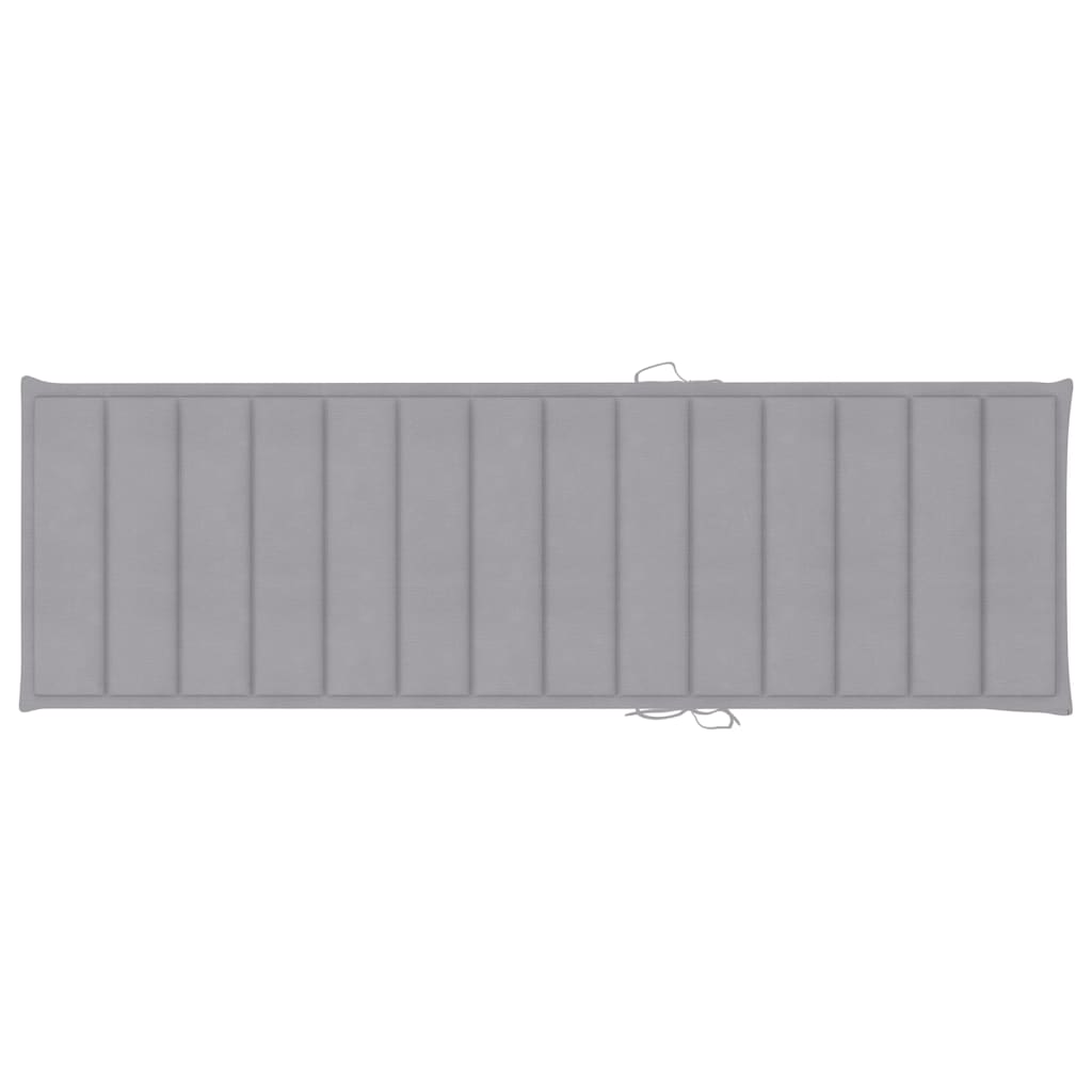 Ligbed met kussen geïmpregneerd grenenhout Grijs