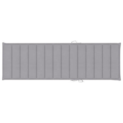 Ligbed met kussen geïmpregneerd grenenhout Grijs