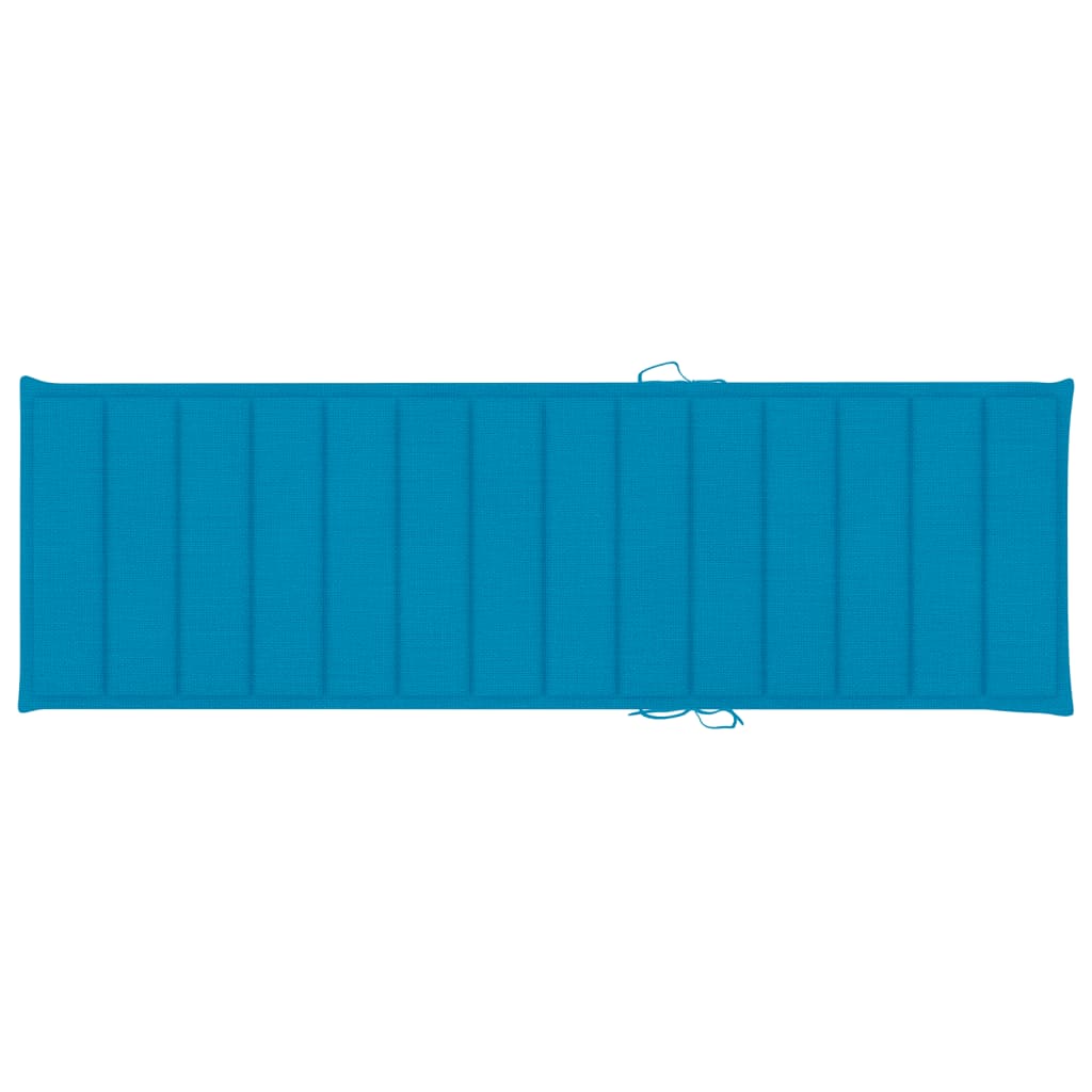 Ligbed Met Tafeltje En Kussen Geïmpregneerd Grenenhout Blauw