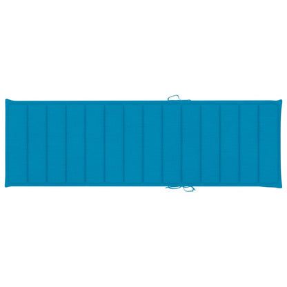 Ligbed Met Tafeltje En Kussen Geïmpregneerd Grenenhout Blauw