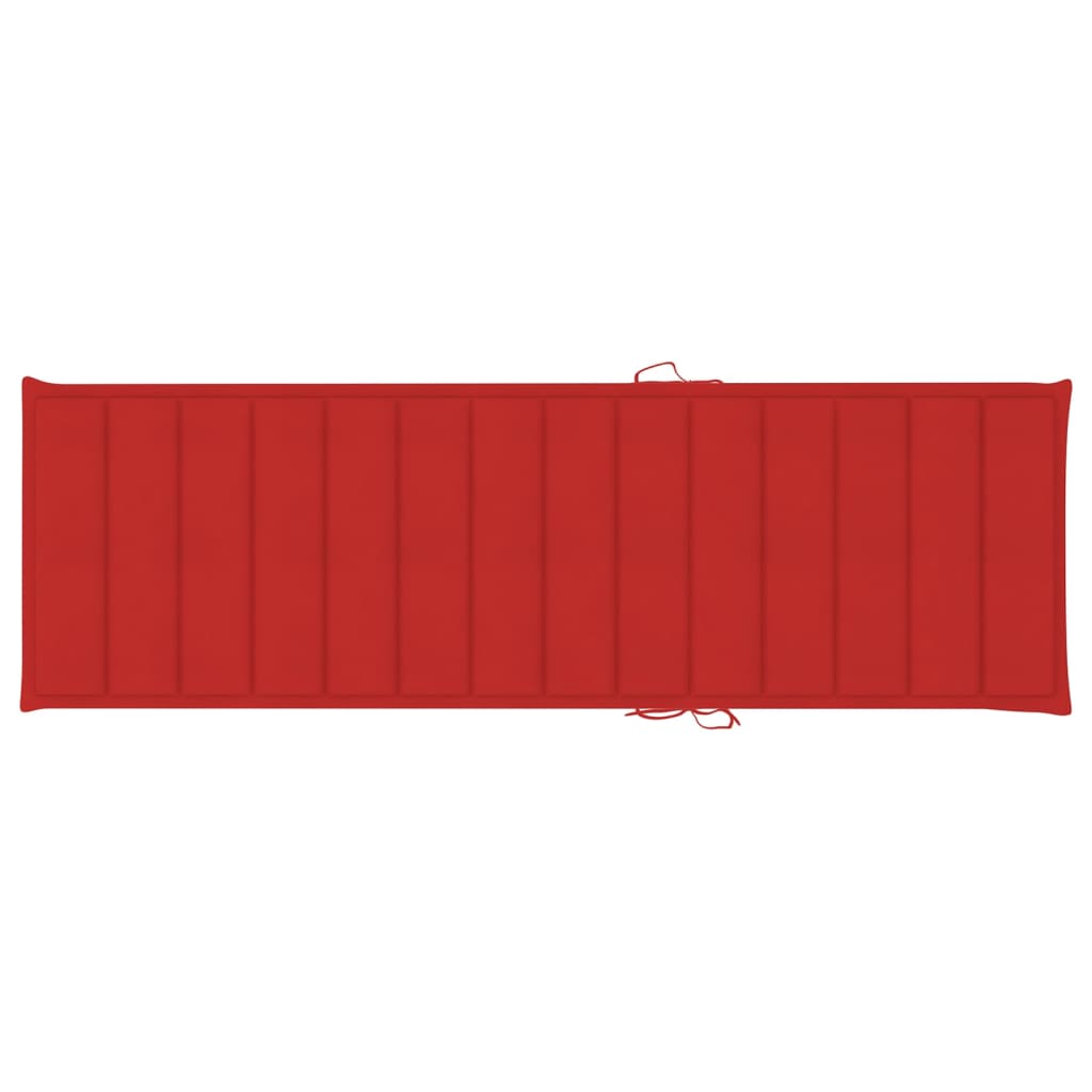 Ligbed Met Tafeltje En Kussen Geïmpregneerd Grenenhout Rood