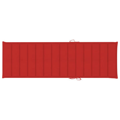 Ligbed Met Tafeltje En Kussen Geïmpregneerd Grenenhout Rood