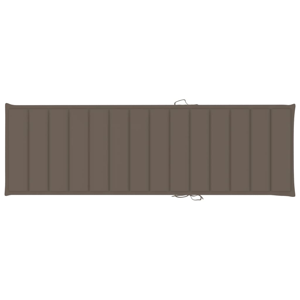 Ligbed Met Tafeltje En Kussen Geïmpregneerd Grenenhout Taupe