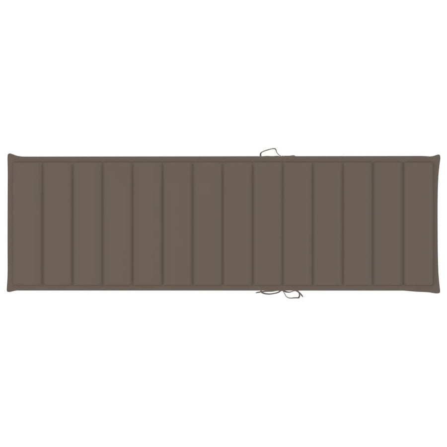Ligbed Met Tafeltje En Kussen Geïmpregneerd Grenenhout Taupe