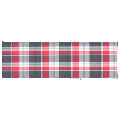 Ligbed Tweepersoons Met Kussens Geïmpregneerd Grenenhout Rood ruitpatroon