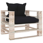 Tuinbank Met E Kussens Pallet Grenenhout Zwart Fauteuil