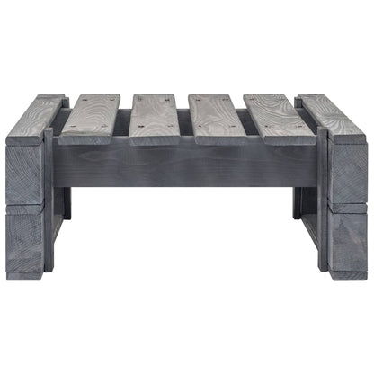 Tuinhocker Pallet Geïmpregneerd Grenenhout Grijs Voetensteun