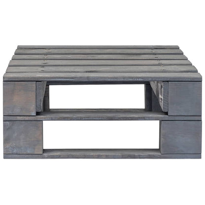 Tuinhocker pallet geïmpregneerd grenenhout grijs 1 Grijs