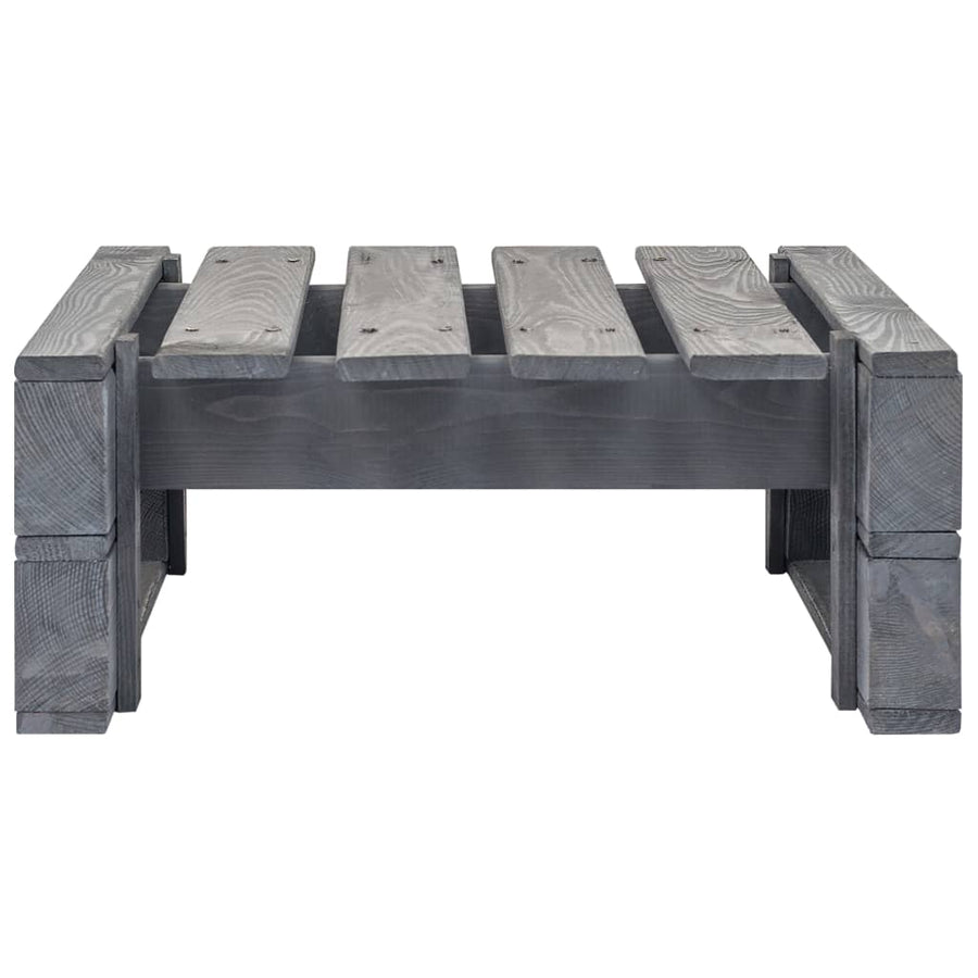 Tuinhocker pallet geïmpregneerd grenenhout grijs 1 Grijs