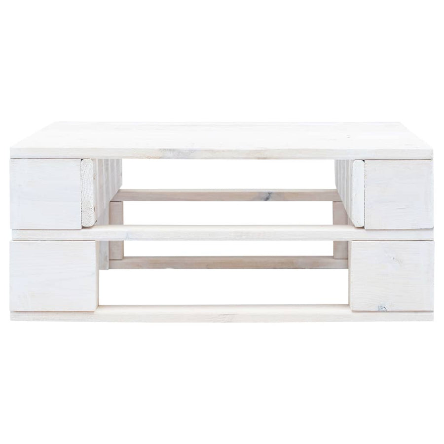 Tuinhocker pallet geïmpregneerd grenenhout wit 1 Wit