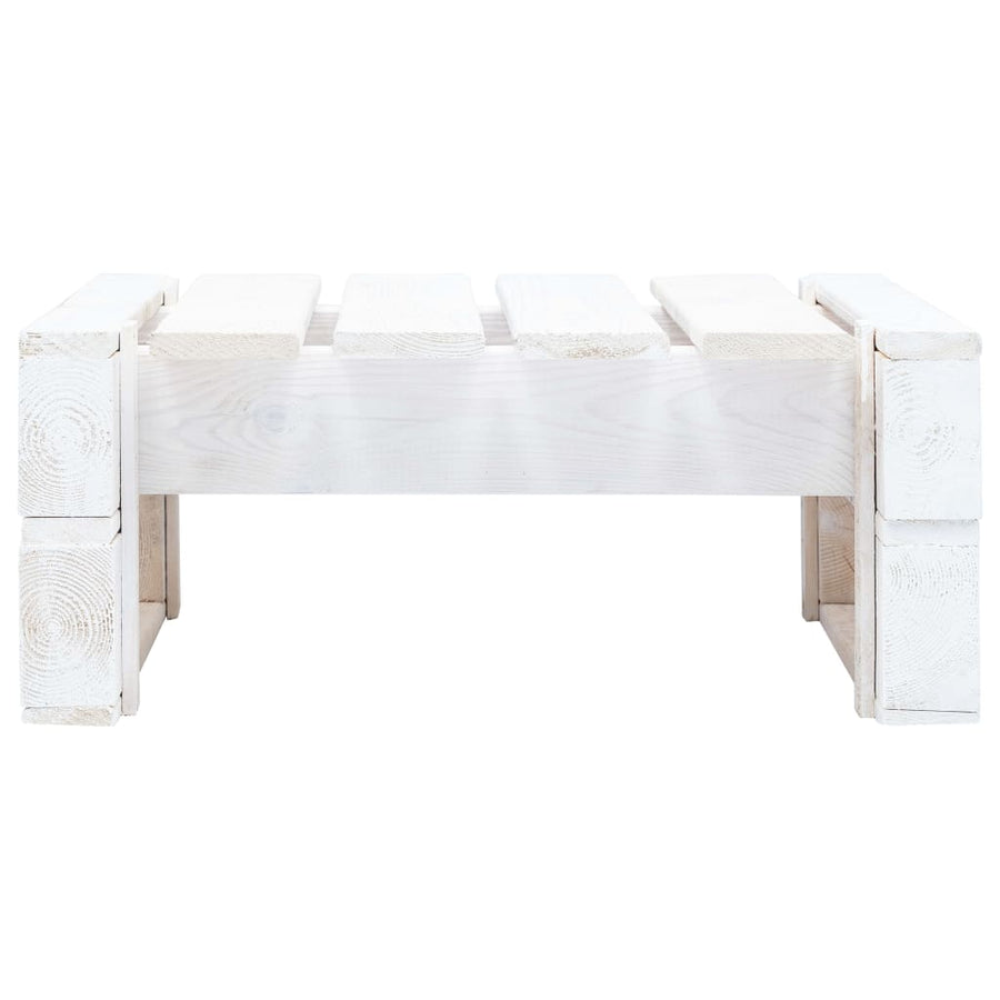 Tuinhocker pallet geïmpregneerd grenenhout wit 1 Wit