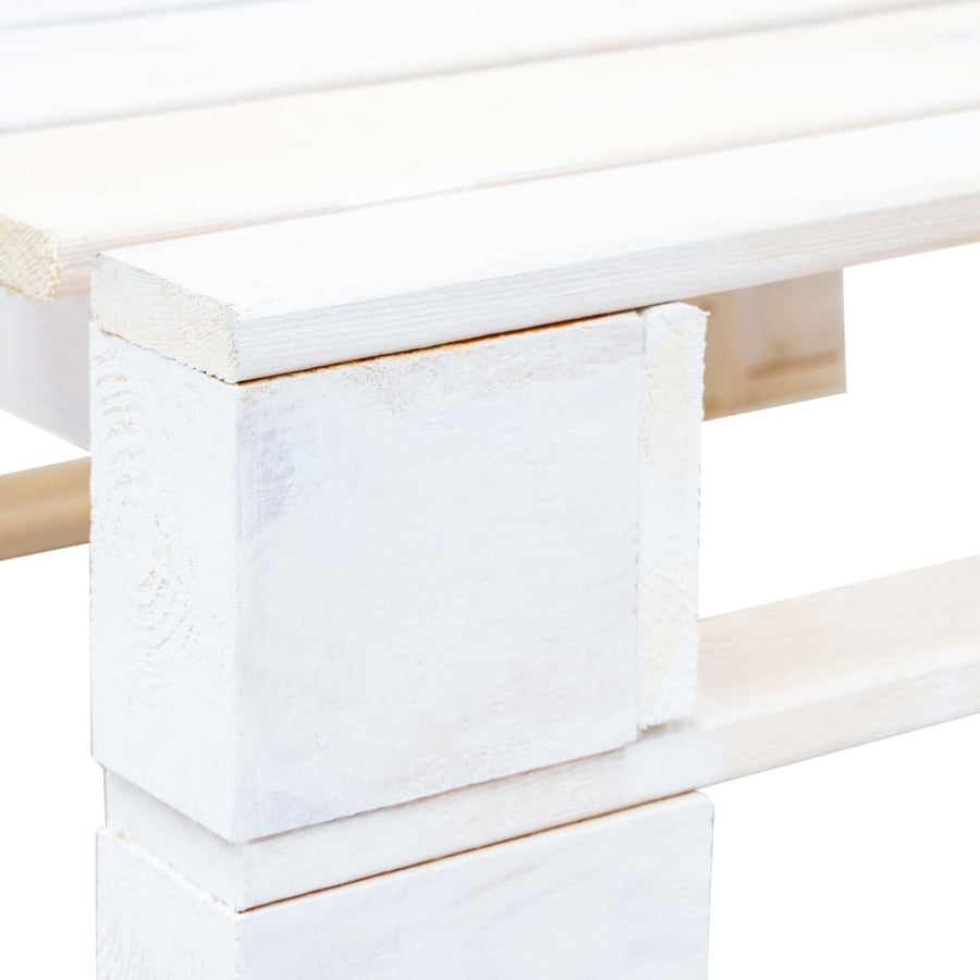 Tuinhocker pallet geïmpregneerd grenenhout wit 1 Wit