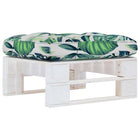 Tuinhocker pallet grenenhout wit 60x60x25 cm