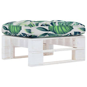 Garden stool pallet impregnated pine white