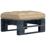 Tuinhocker pallet 60x60x25 cm geïmpregneerd grenenhout zwart
