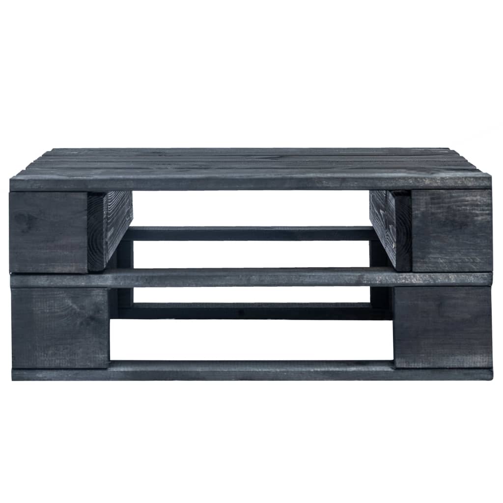 Tuinhocker Pallet Zwart Geïmpregneerd Grenenhout Voetensteun