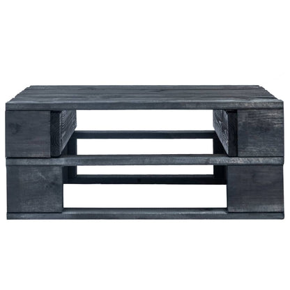 Tuinhocker Pallet Zwart Geïmpregneerd Grenenhout Voetensteun